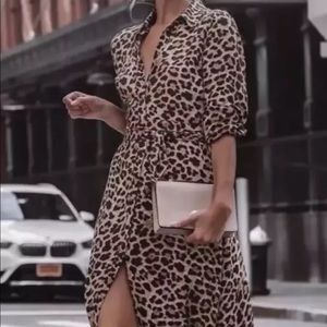 NWT Zara Animal Print Ling Dress